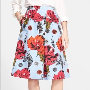Classiques Entier® Floral Print Cotton  Silk Skirt